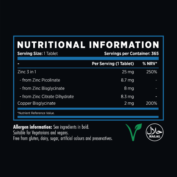 Ultra 3-in-1 Zinc Tablets