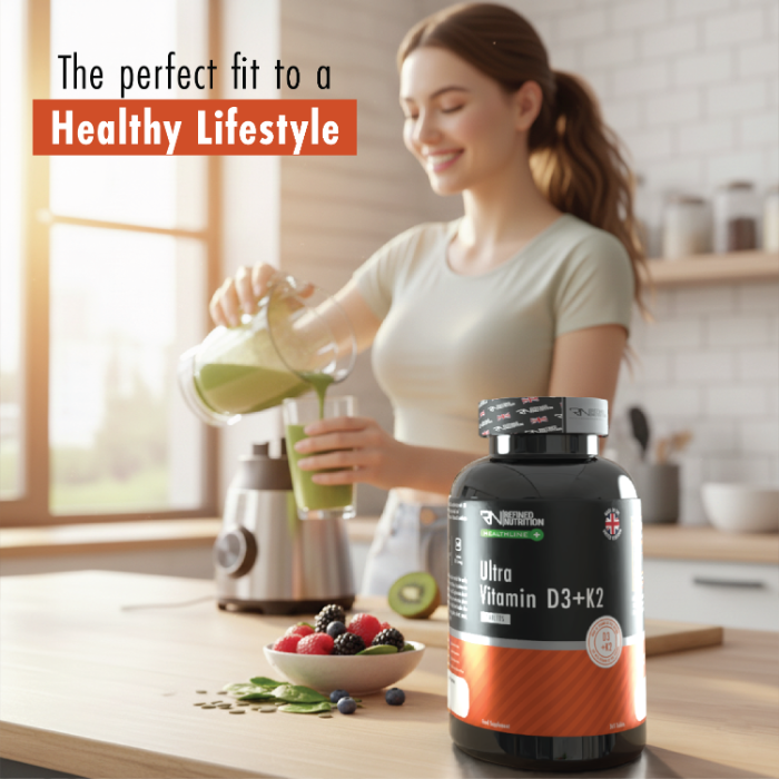 Ultra vitamin D3 + K2 supplement tablets